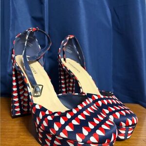 Red White and Blue Heels
